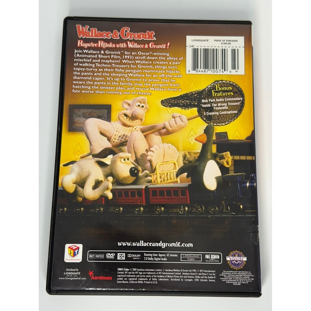 Wallace & Gromit The Wrong Trousers DVD 20th Anniversary Collection Lionsgate - Picture 2 of 3